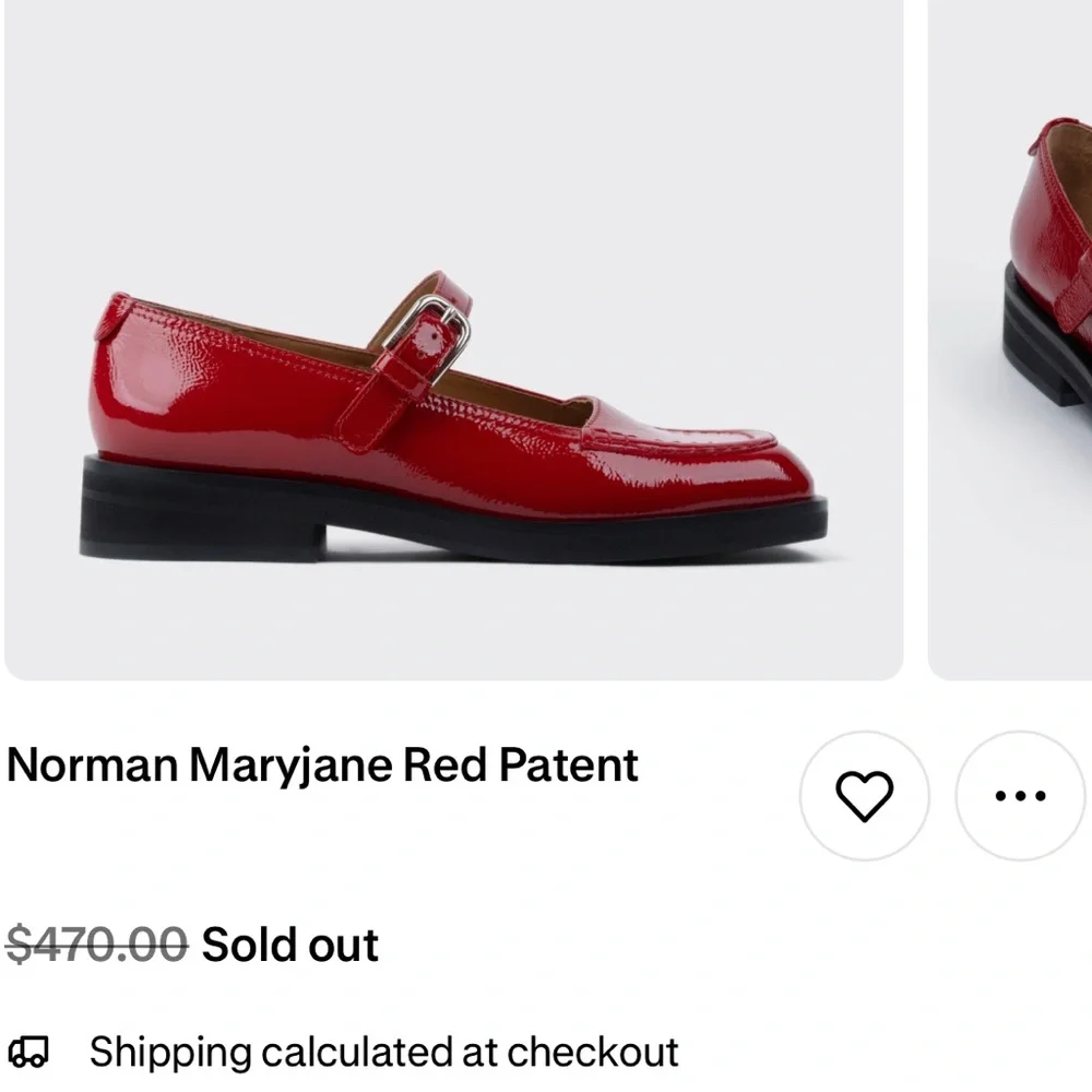 LABUCQ Norman Mary Jane Red Patent Shoes - Picture 7 of 9